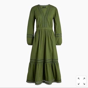 J.Crew Factory Eyelet Midi Dress